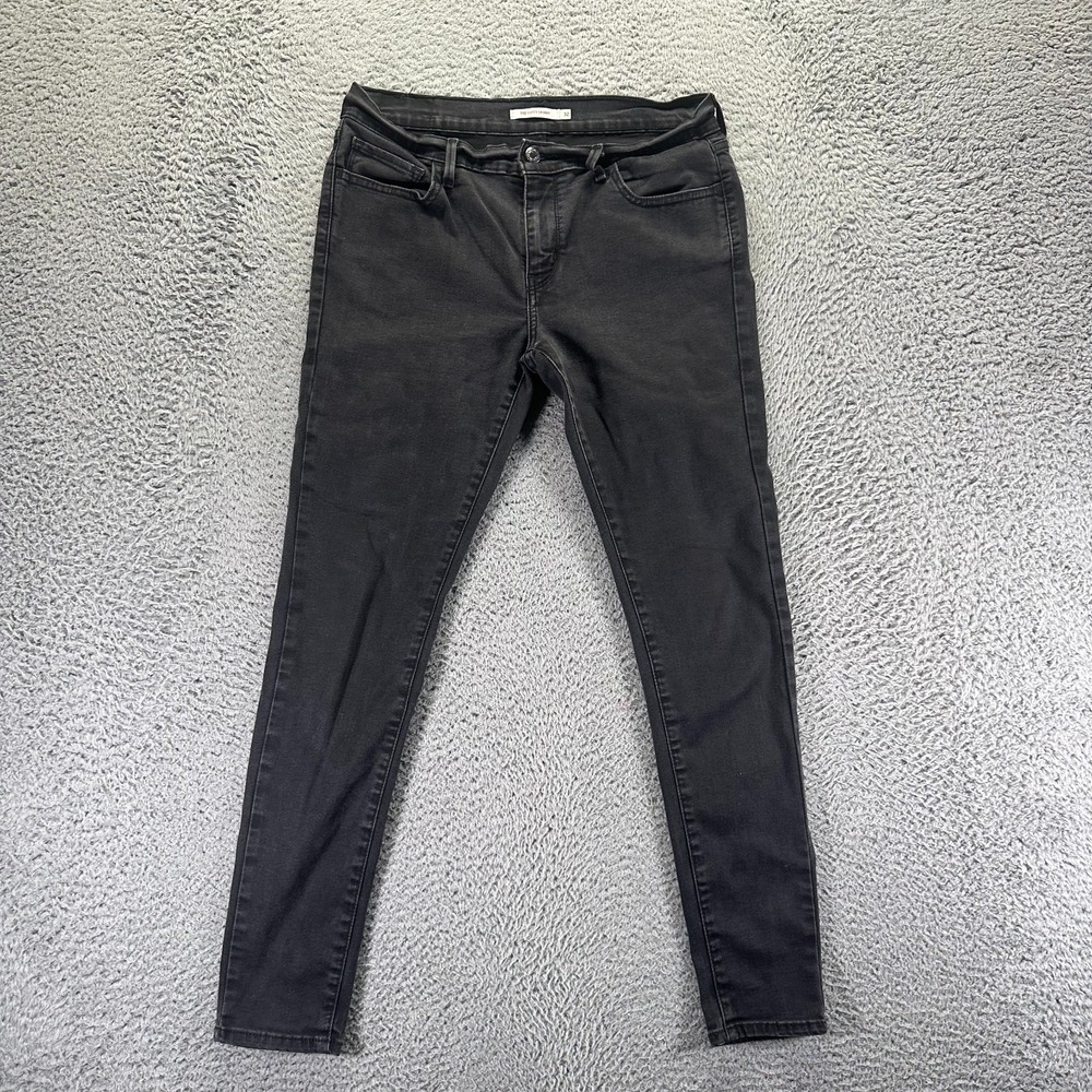 Levi's 710 Jeans Womens 32x29 Black Cotton Denim Skinny Travel Workwear Stretch